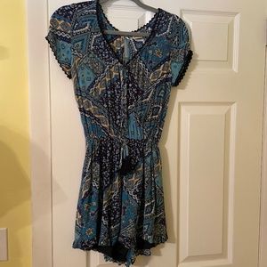 Hollister Short Sleeve Printed Romper